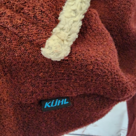 Kuhl "Alfpaca" Women's Maroon & Ivory Hoodie Full Zip Jacket...size Small - Picture 10 of 10